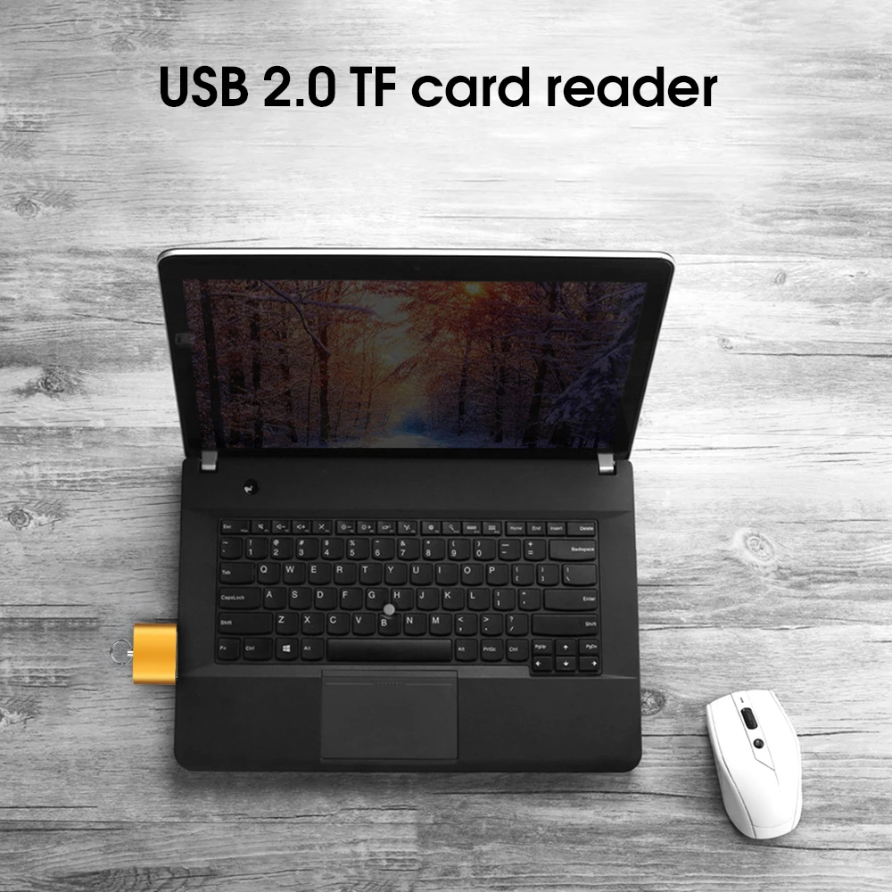 Kebidu USB 2 0 TF кардридер Micro SD T-Flash адаптер для карт памяти Легкий Портативный