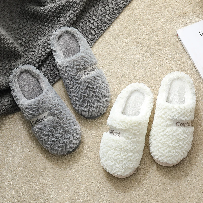 Зимние женские домашние тапочки мягкие теплые домашняя обувь из искусственного