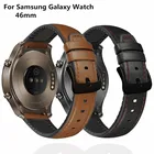 22 мм кожаный браслет для Samsung Galaxy Watch Active2 44 мм 46 мм для Gear S4 Band 22 мм подлинный ремешок для Huawei Watch 2 GT