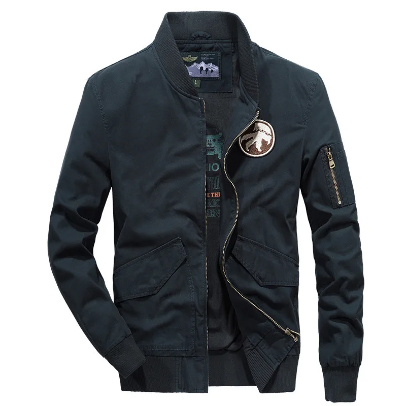 

Куртка-бомбер мужская, с длинным рукавом, ветровка на молнии