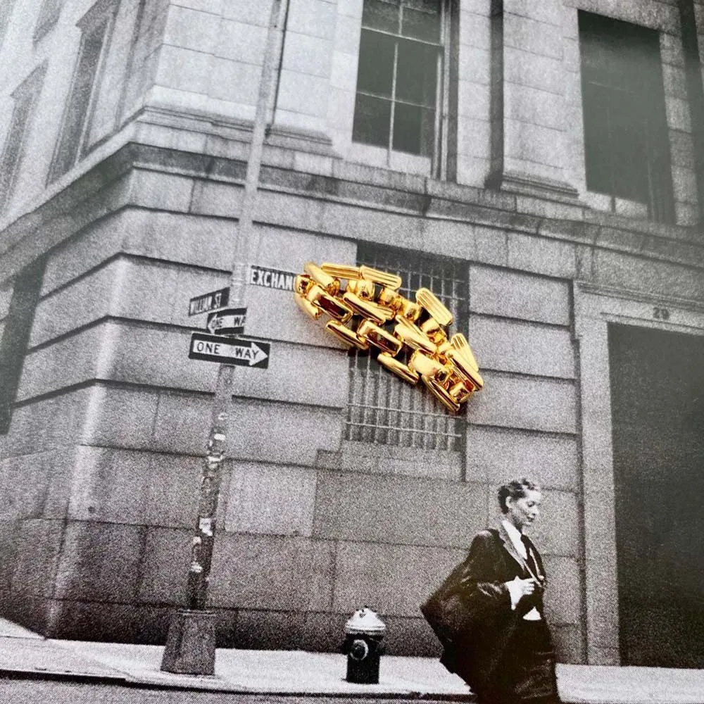 

New Korean Elegant Big Thick Chain Link Bracelets For Women Girls Gold Filled Female Ring Fashion Jewelry