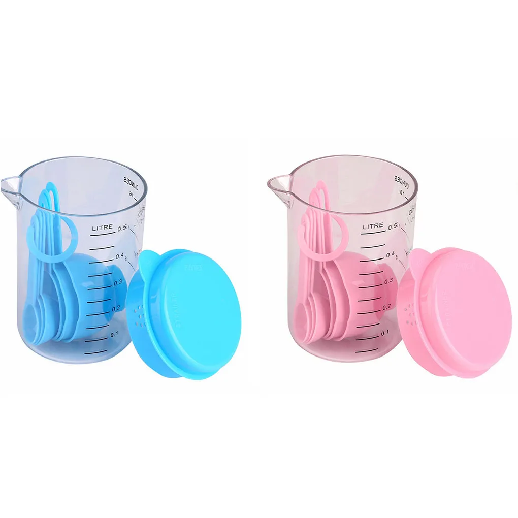 Измерительные приборы для кухни 7 шт./компл. голубые и розовые пластиковые