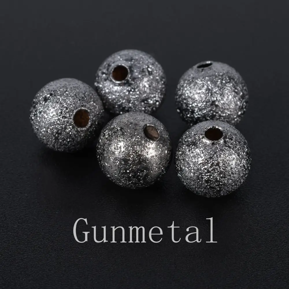 Медные матовые бусины с отверстием аксессуары для ювелирных изделий сделай сам