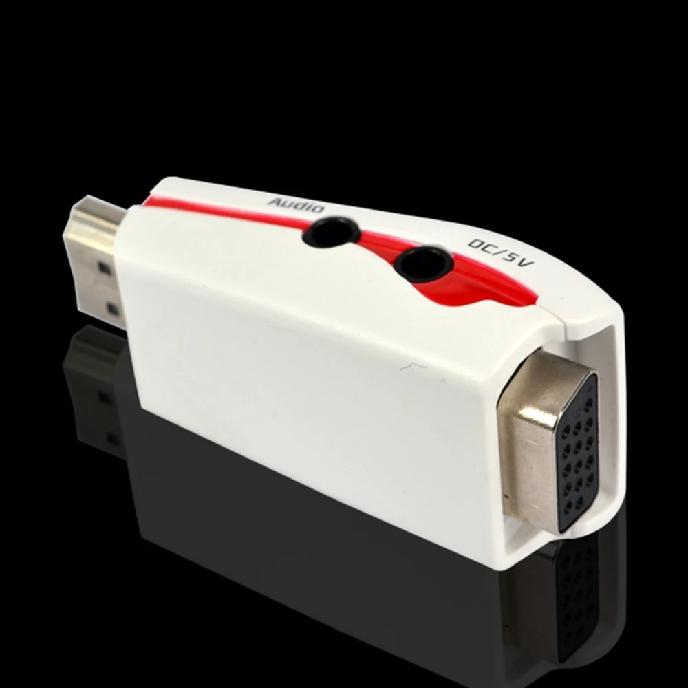 kebidu Male to Female HDMI-compatible VGA Converter With Audio Cable for Laptop Tablet Support 1080P For PC/TV Xbox 360 | Электроника