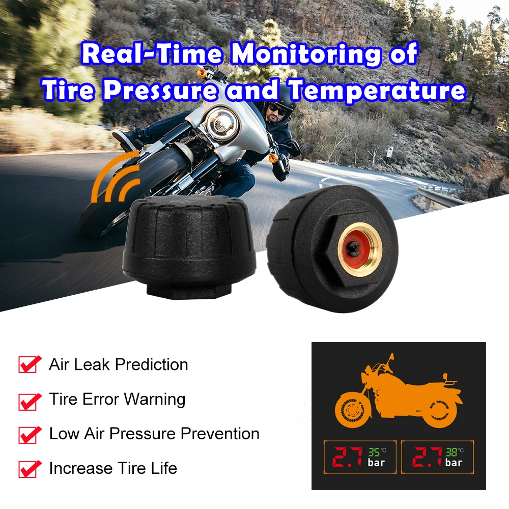 Двойная камера передний и задний мотоциклетный видеорегистратор F9D с TPMS SONY Starvis 4 0