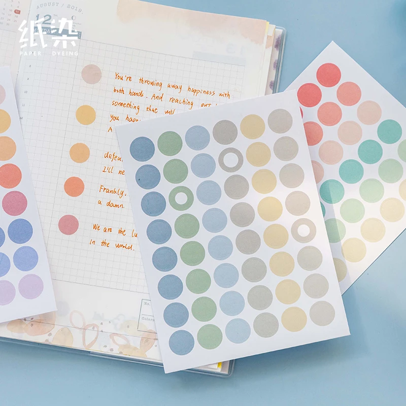 1 лист базовый узор наклейка Геометрическая цветная точка пуля журнал украшение