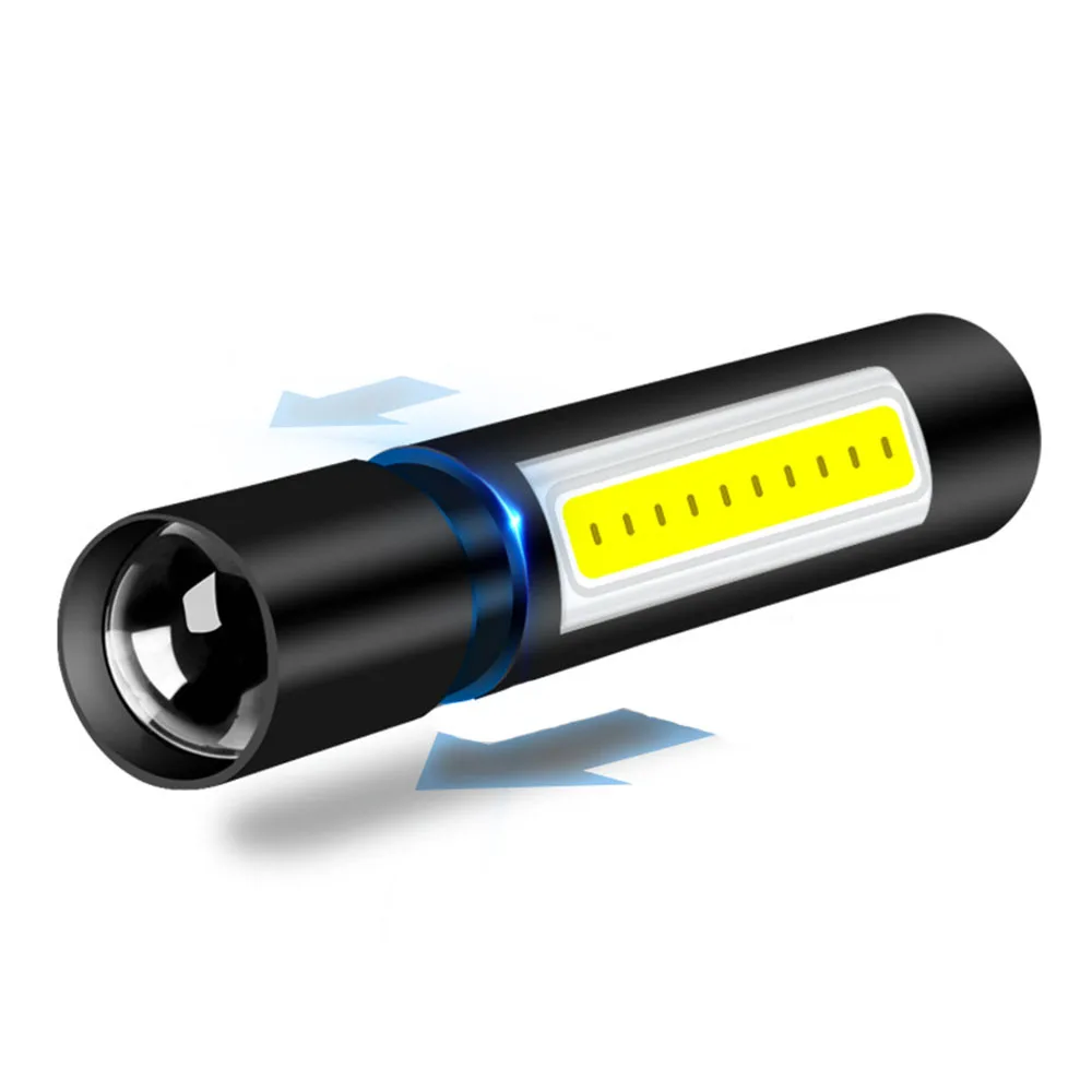 3 файла супер яркий светодиодный фонарик маленький USB linterna светодиодный фонарик масштабируемый велосипедный фонарь Карманный, перезаряжаемый свет ручки COB lampe