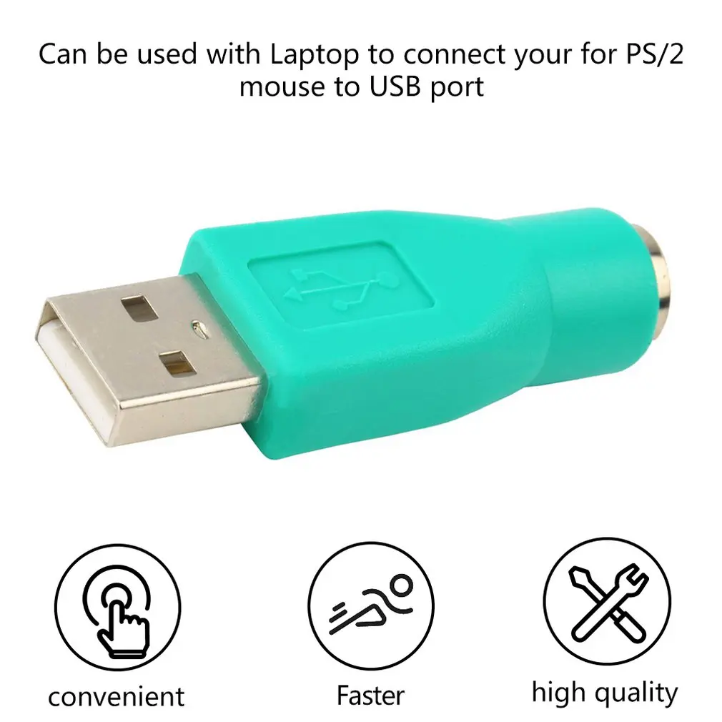 

Lightweight Practical USB Male For PS2 Female Cable Adapter Converter For Computers PC Laptop Notebooks Keyboard Mouse