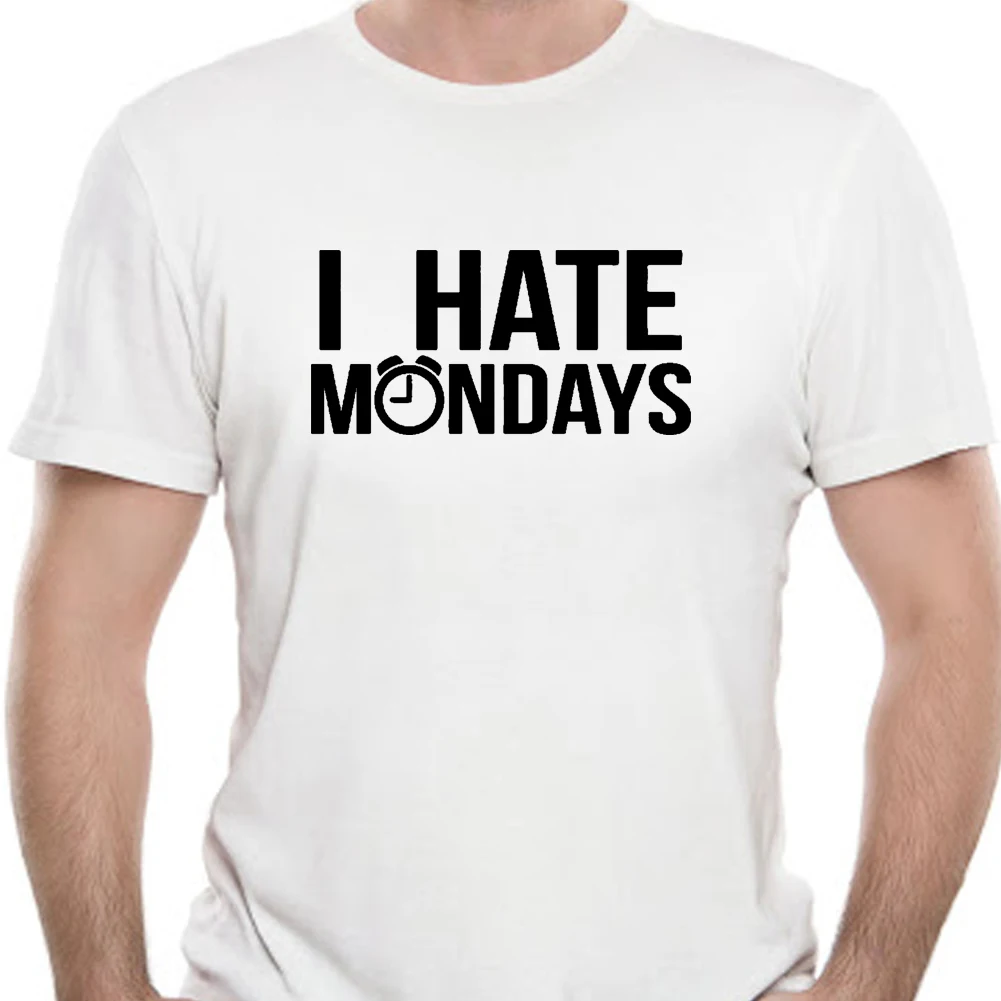 Забавная Мужская футболка I Hate Mondays со слоганом работа шутка Ленивый подарок