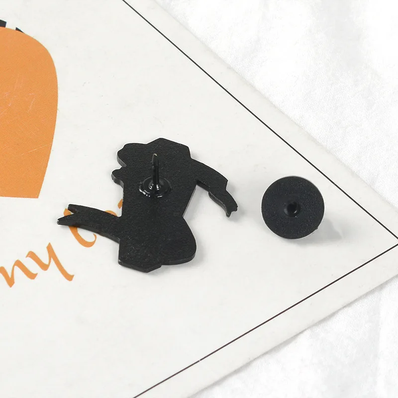 Гроб зомби мультфильм отворот булавки брошь металлический значок винтажная