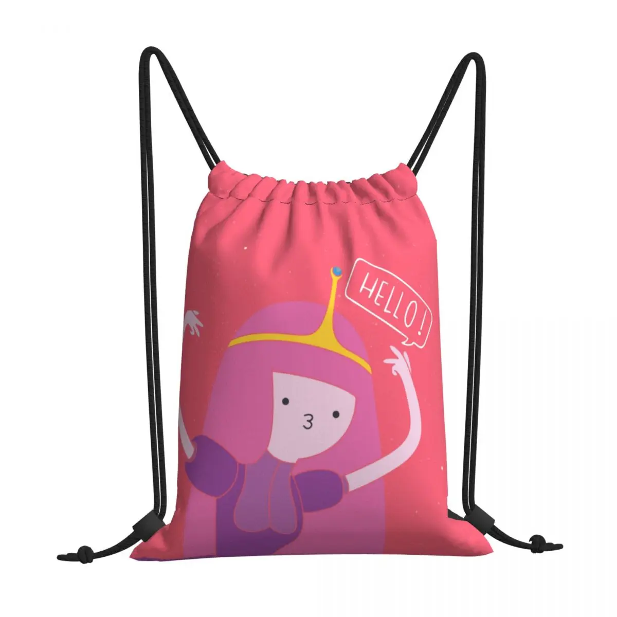 

BMO Adventure Time Finn Jake TV Drawstring Bags Gym Unisex Waterproof Storage Organize Bundle Pocket Rope Bag