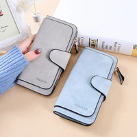 college style lady clutch small fluff pu leather womens wallet zipper coin purse photo card holder female long money clips new