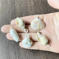 junkang acrylic material imitation shell conch pendant diy jewelry connector making amulet crafts matching accessories