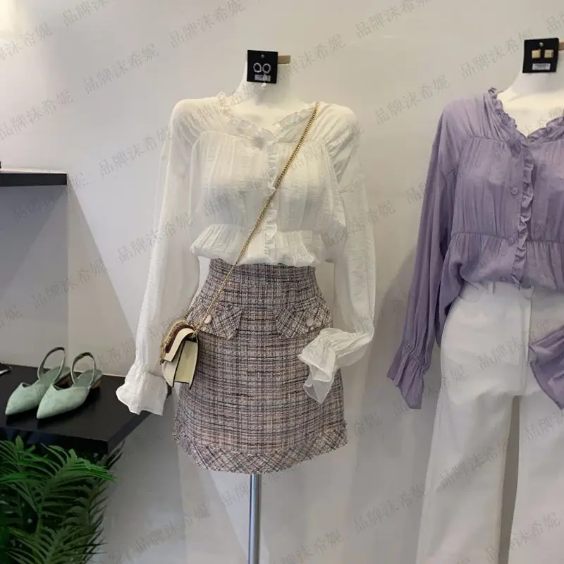 2020 весна лето осень Новая женская модная повседневная шифоновая рубашка блузка с