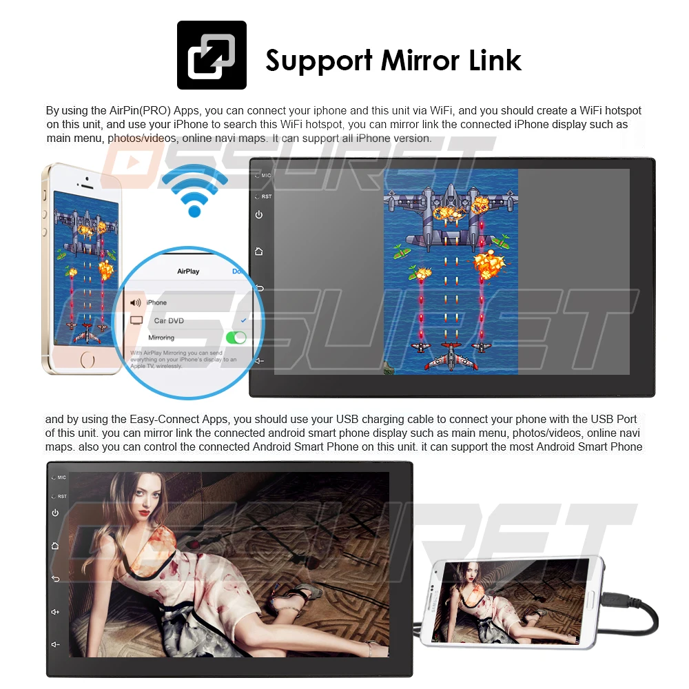 Android9.0 Универсальный 2din автомобильный Радио Android gps Bluetooth Авторадио Стерео Mirrorlink Мультимедиа MP3 плеер камера заднего вида карта