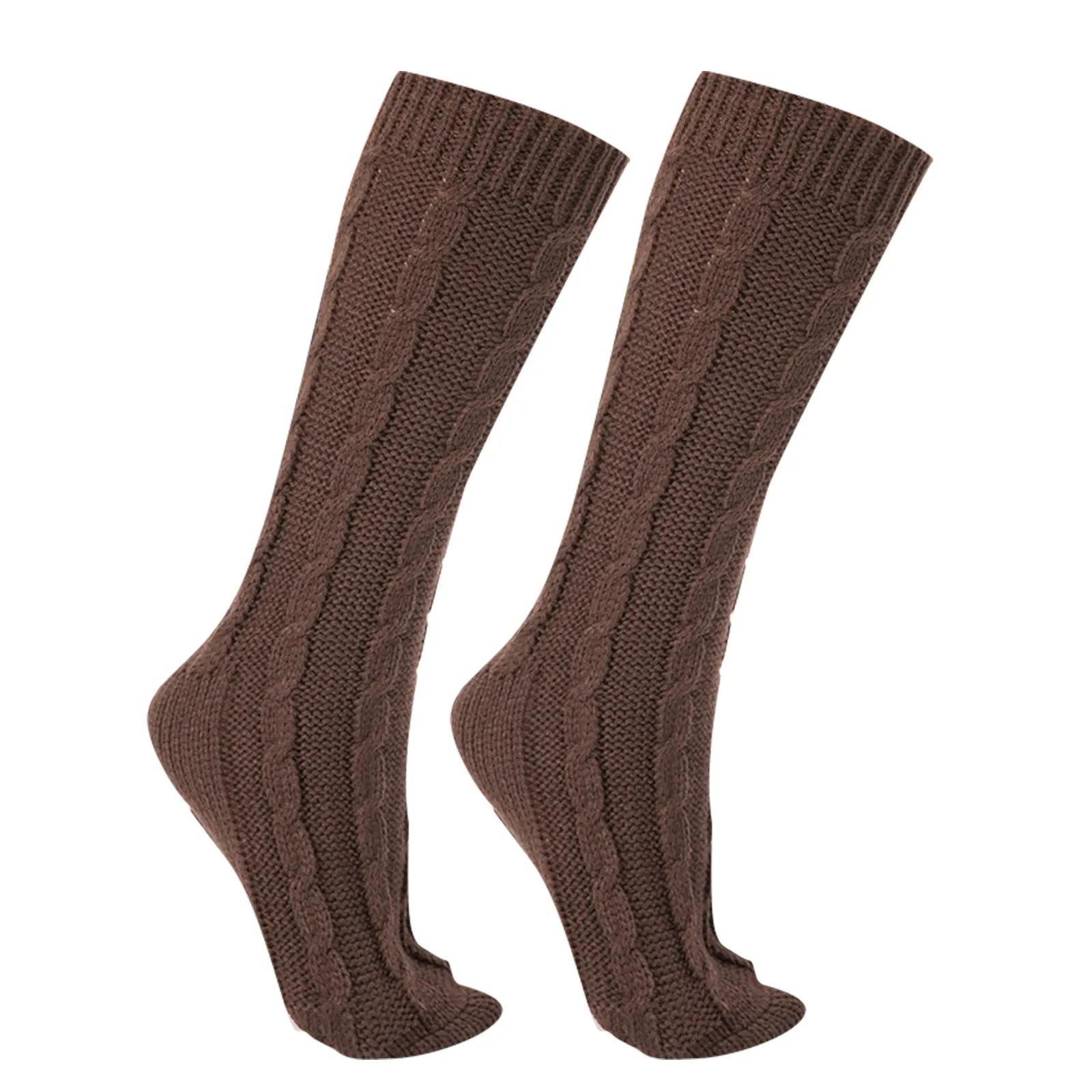 Стильные женские вязаные теплые ножки зимние рождественские кружевные