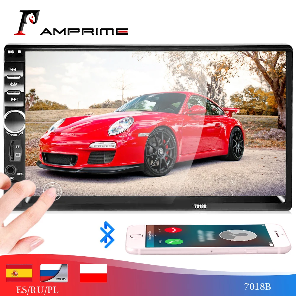 AMPrime 2 Din универсальный автомобильный мультимедийный плеер Авторадио 2din стерео 7