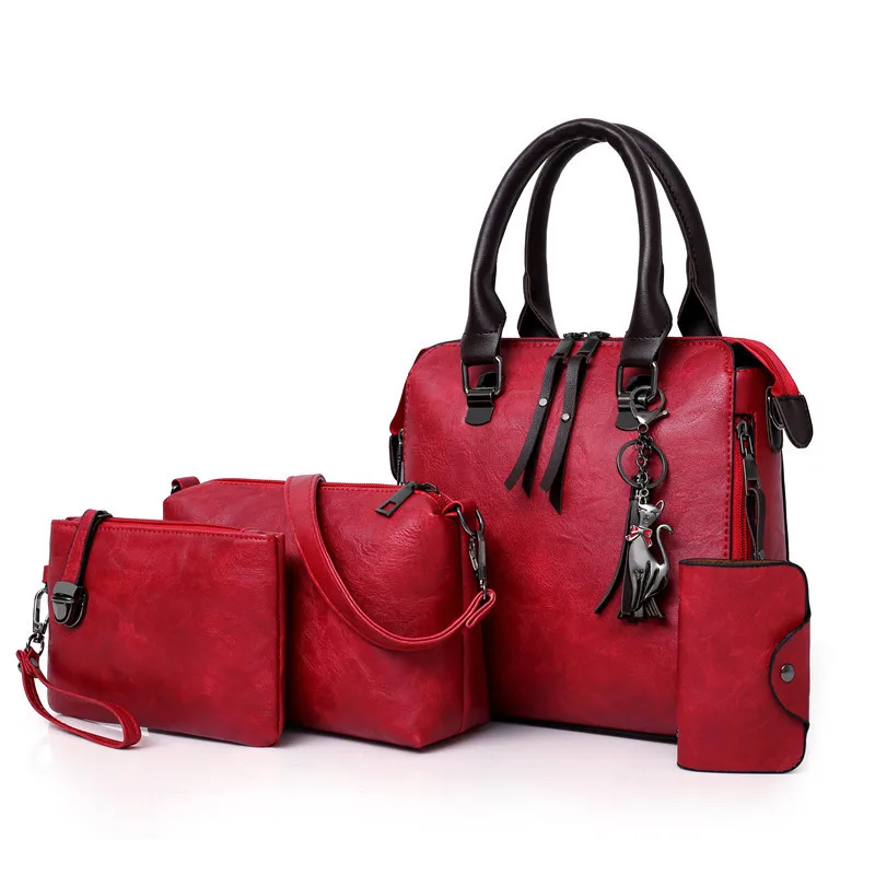

Multi piece 2020 new fashion women's bag bag retro simple mother's bag Portable Single Shoulder Messenger Bag