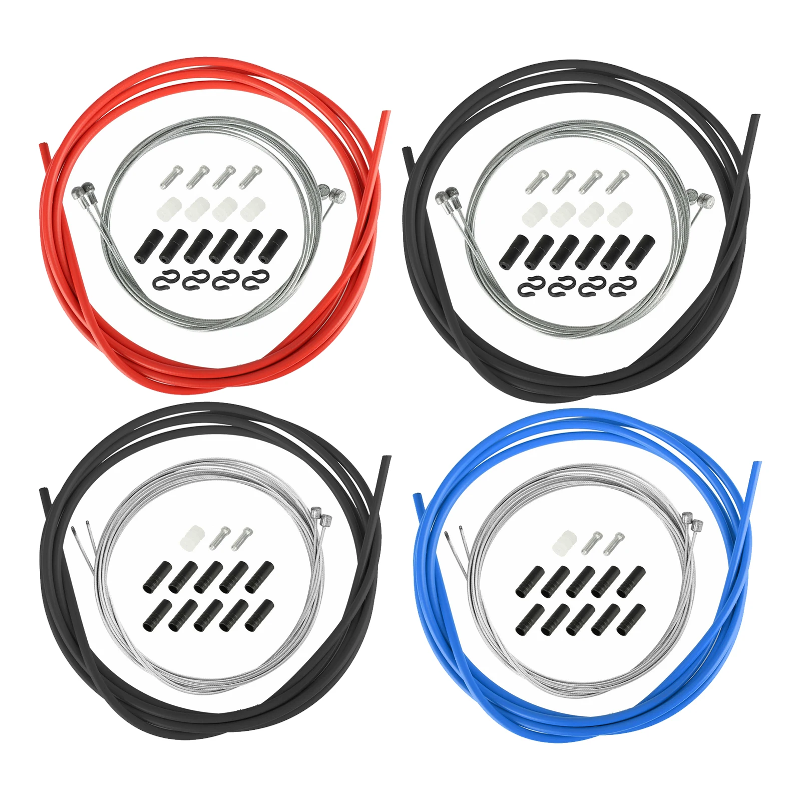 

Bike Cable Housing Set Folding Brake er Hose Crimps Ferrules Fitting