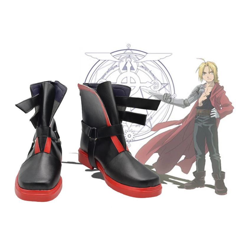 

Anime Fullmetal Alchemist Cosplay Shoes Boots Edward Elric Cosplay Shoes Halloween Party Daily Leisure Shoes Game Cosplay Boots