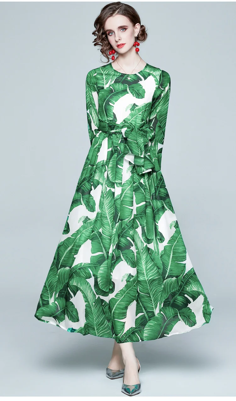 long leaves dress