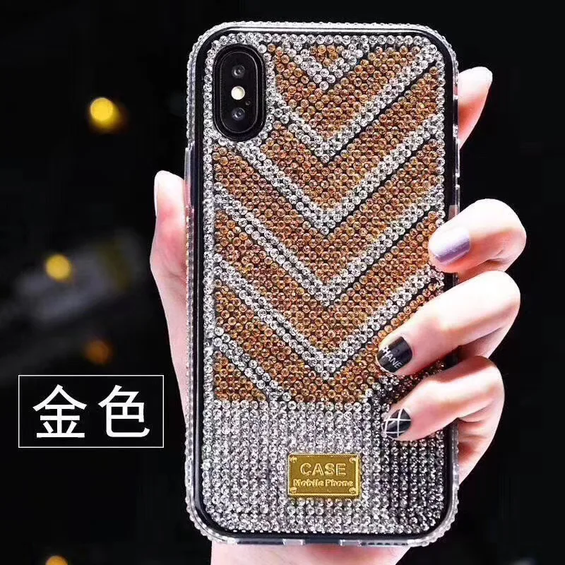 

2022.Gradient diamond style ladies luxury for iPhone 11 11Pro 11Promax phone back cover full protection for iPhone 7 8 XS phone