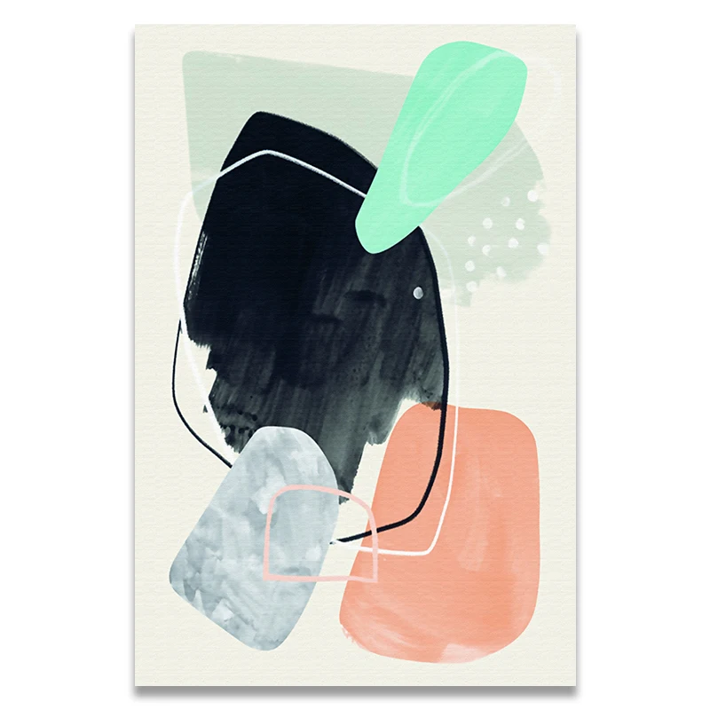 

Nordic Modern Simple Color Piece Fashion Abstract Decoration Canvas Print Painting Art Wall Pictures for Living Room Home Decor