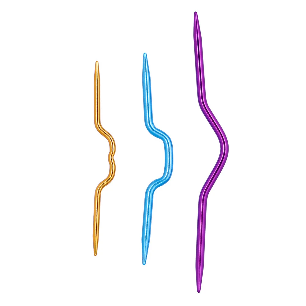 3 шт. изогнутые крючки для вязания крючком алюминиевые спицы шарфа свитер