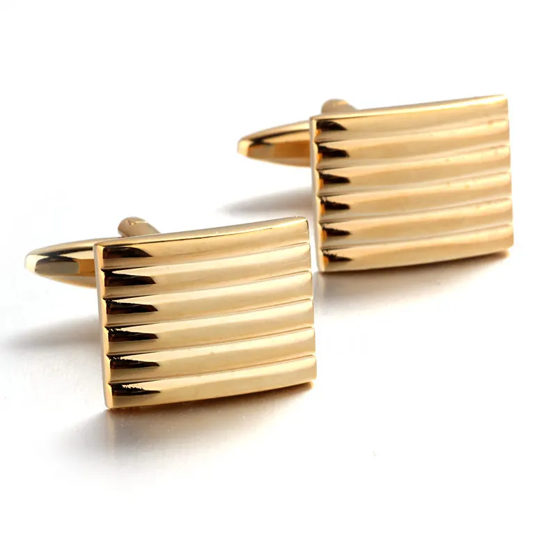 Роскошные модные новые простые Стильные прямоугольные запонка в полоску