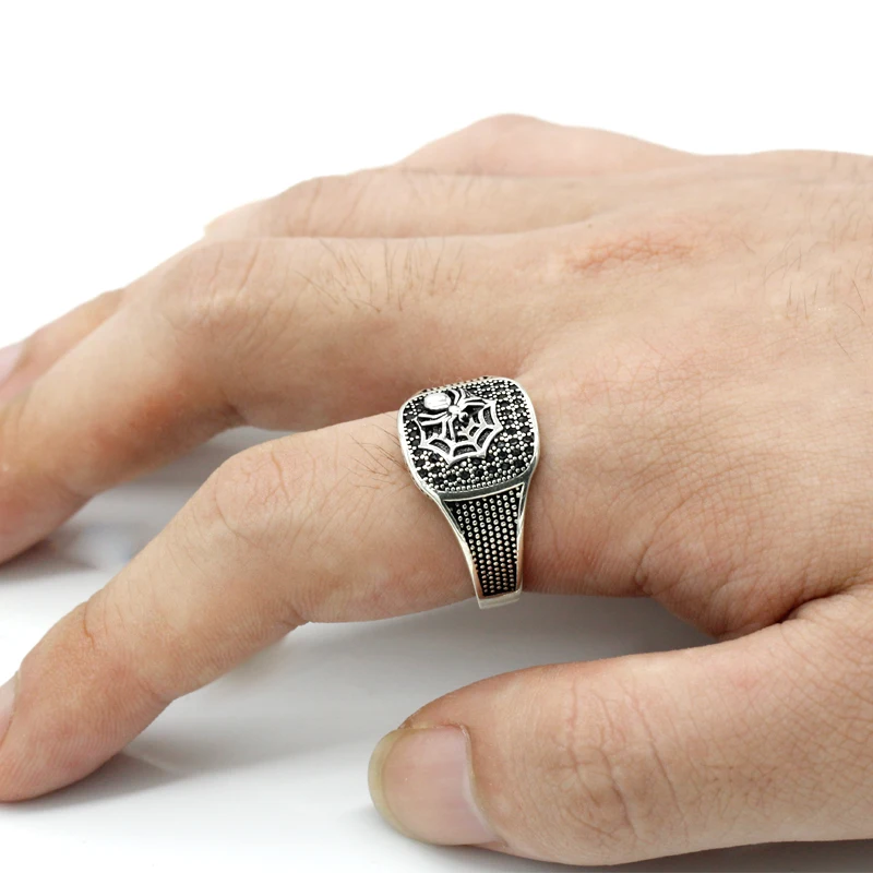 Женское кольцо в турецком стиле ретро с пауком ювелирное изделие из