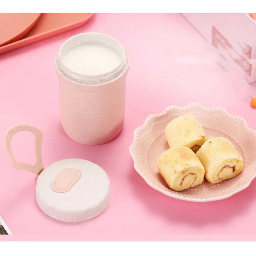 300 мл Высокое качество Пшеничная солома герметичная чашка с крышкой вода завтрак