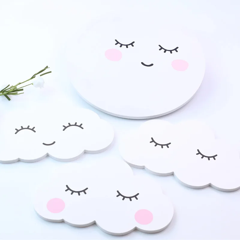 Настенные Стикеры с кроликом и облаками INS для детской комнаты спальни настенная