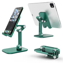 Foldable Desktop Tablet Mobible Phone Holder Cradle Stand for iPhone iPad Height Angle Adjustable