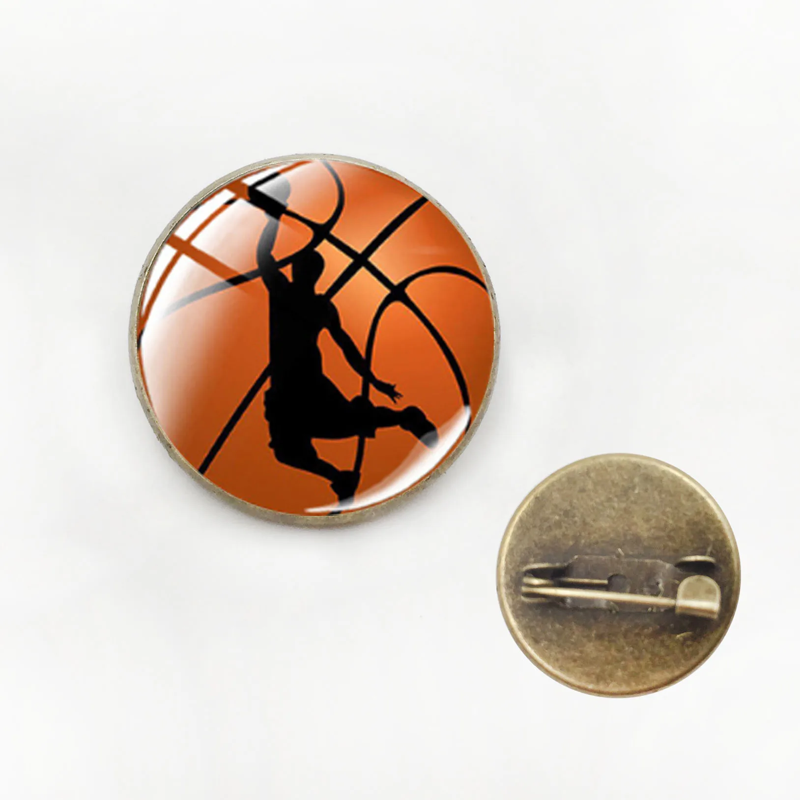Модные броши в виде баскетбольного игрока с силуэтом Slam Dunk повседневные булавки