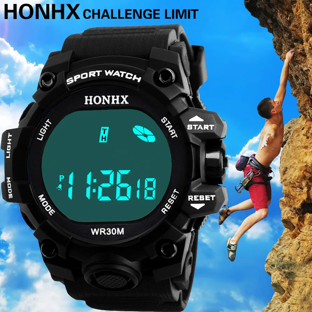 

Honhx Fashion Casual Sport Watch for Men Analog Digital Military Army LED Waterproof WristWatches Alarm Date Watches