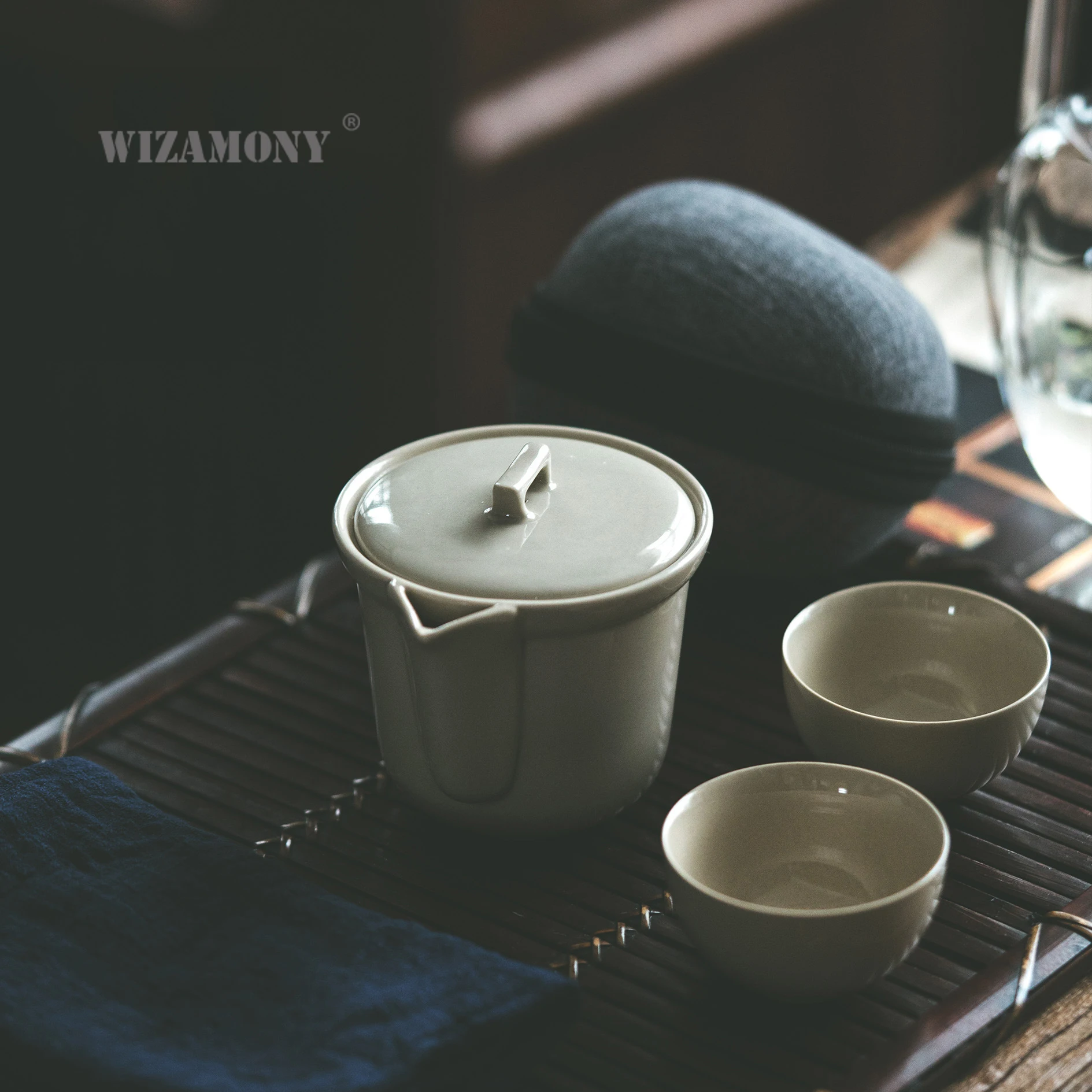 Wisamony ясень серый китайский чайный набор кунг фу gaiwan Чайник чашки ярмарка кружка
