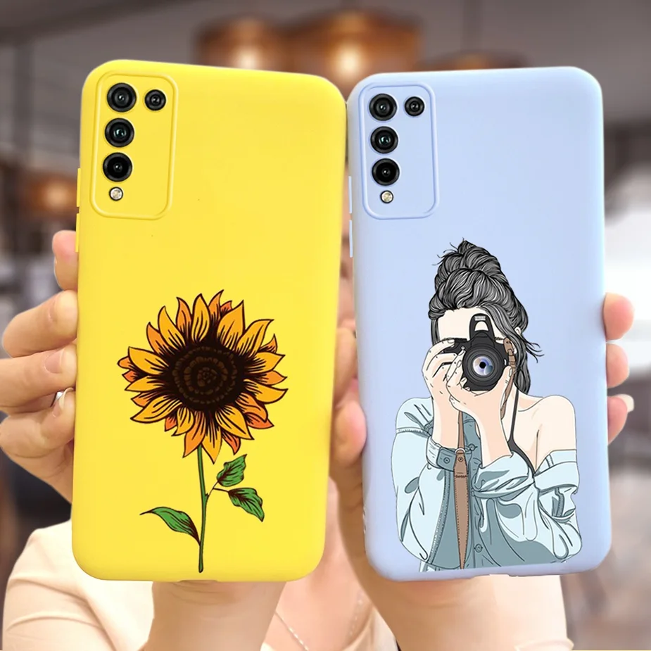 Чехол для Honor 10X lite красочные чехлы телефонов с цветочным рисунком Huawei Lite 10 x
