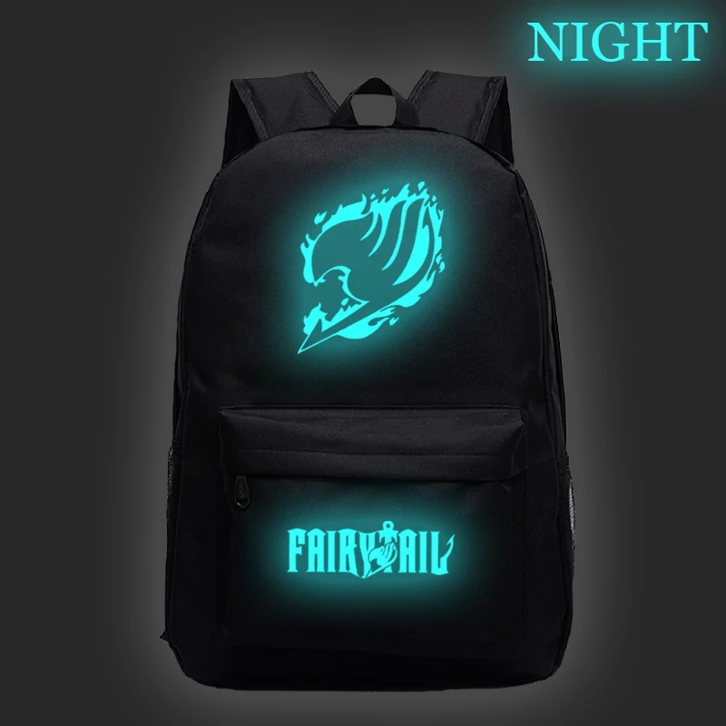 

FAIRY TAIL Luminous Backpack School Rucksack New Pattern Bag Boys Girls Book Knapsack Men Women Laptop