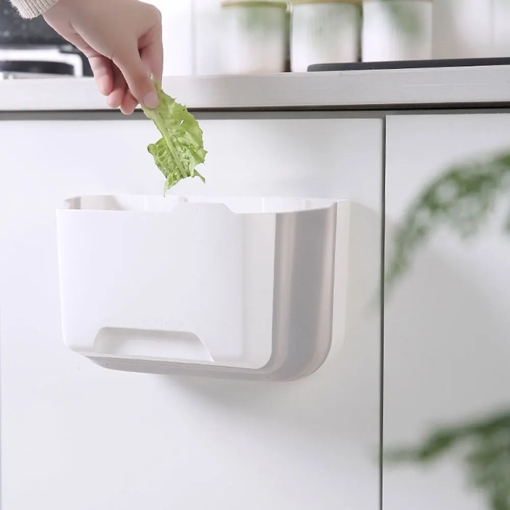 Настенный складной контейнер для мусора подвесной на дверь шкафа уборки дома