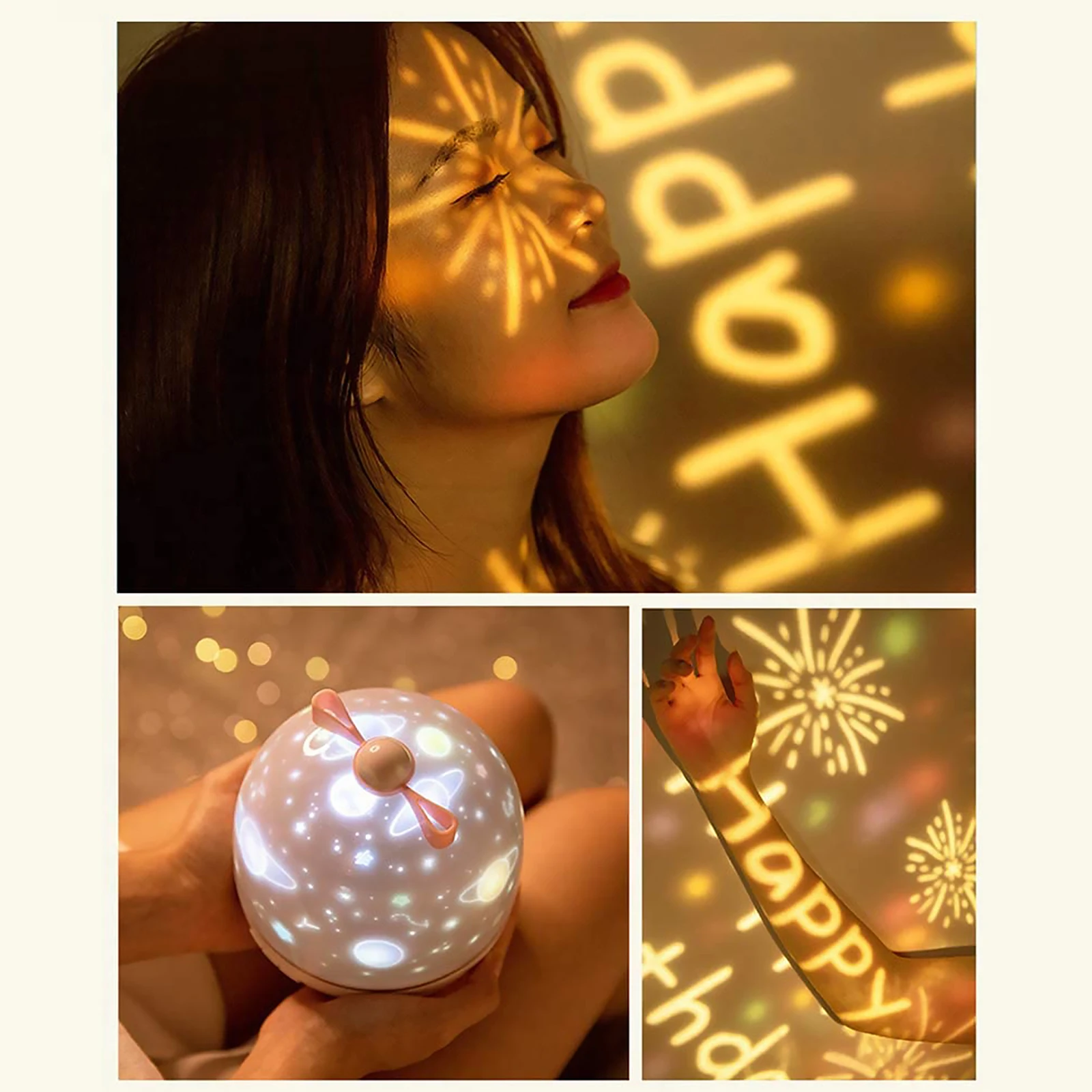 

Music Projector Night Light With BT Speaker Chargeable Universe Starry Sky Rotate LED Lamp Colorful Flashing Star Kids Baby Gift