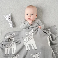 baby blankets 11090cm soft cotton knitted toddler infant sleeping blanket quilts newborn swaddle wrap for stroller bed