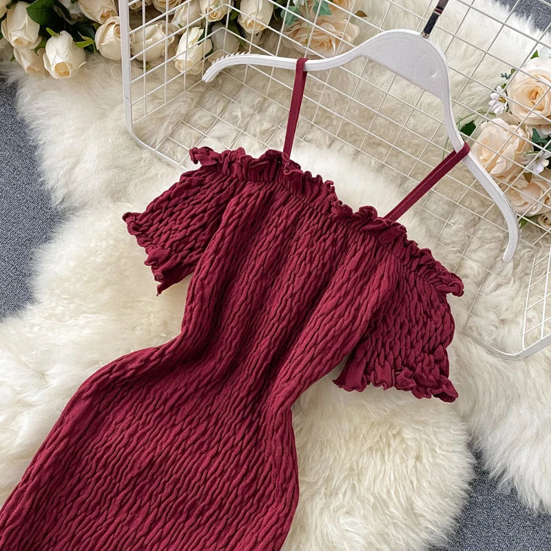 Женское трикотажное платье SINGRAIN облегающий сарафан с эластичной талией и