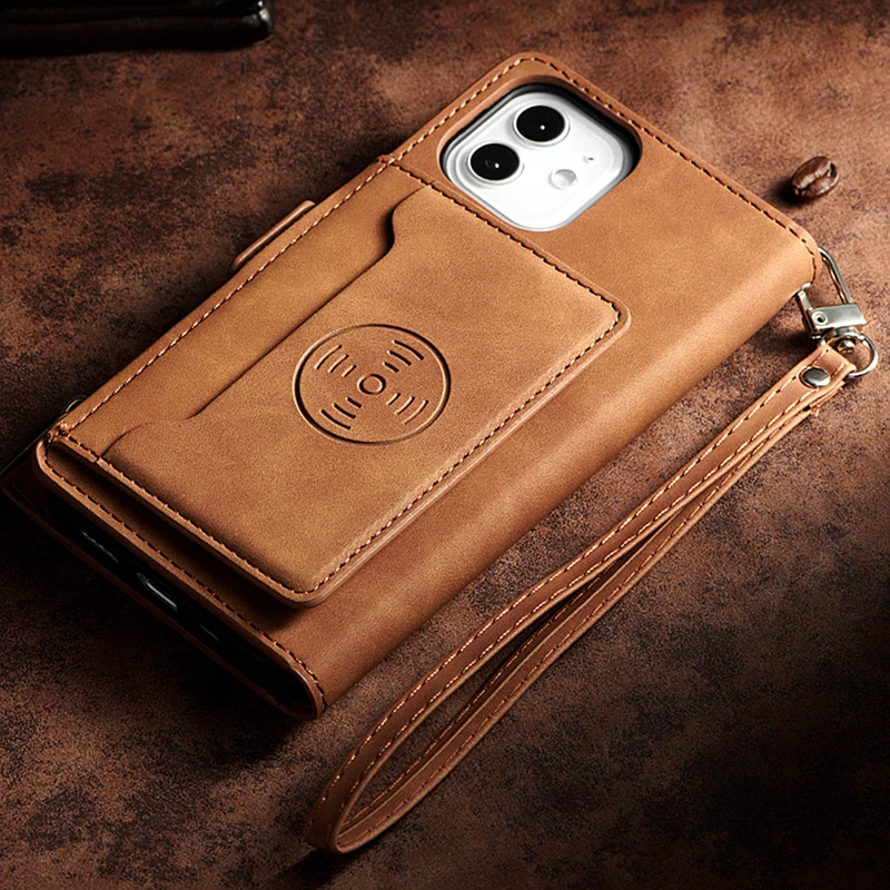 Кожаный чехол-бумажник для Xiaomi Mi 11 Lite 5G NE 11i 11T Poco F3 M3 Pro флип-чехол на молнии Redmi Note 10