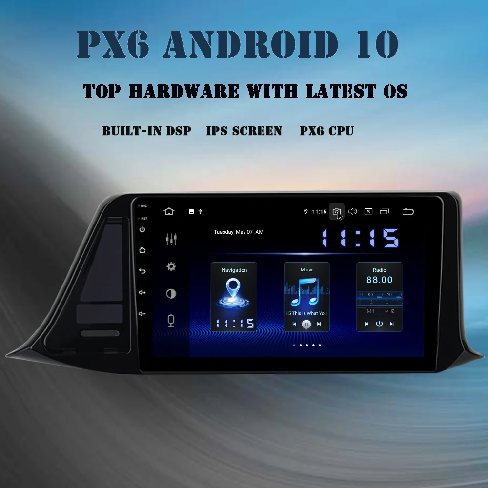 

Dasaita 9" Android 10.0 Car Radio for Toyota CHR 2016 2017 2018 DSP Multimedia Player HD Screen GPS Navi 4GB+64GB