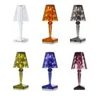 Kartell Ночной светильник с бриллиантами, Красочные Акриловые настольные лампы, сенсорный датчик, батарея, USB, барная лампа, украшение для спальни, атмосферный Настольный светильник