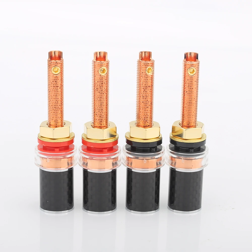 Высококачественная красная медная колонка из углеродного волокна с покрытием