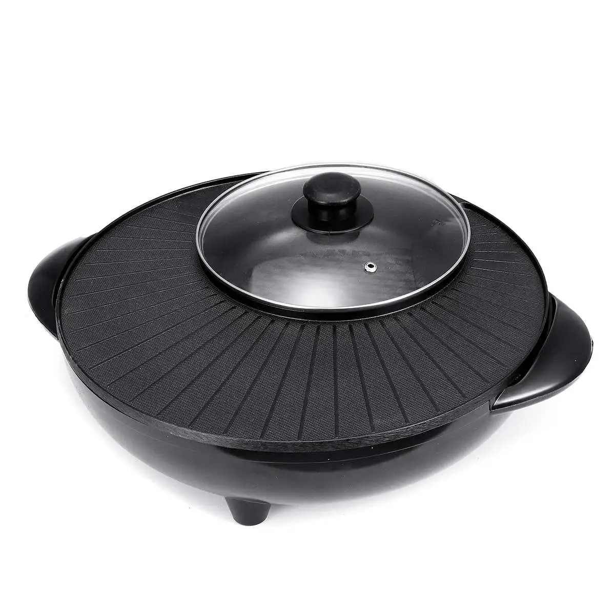 

Multifunctional Electric BBQ Grill 1700W Non Stick Plate Barbecue Pan Hot Pot Dinner Party Picnic Skillet Maker for 2-8 People