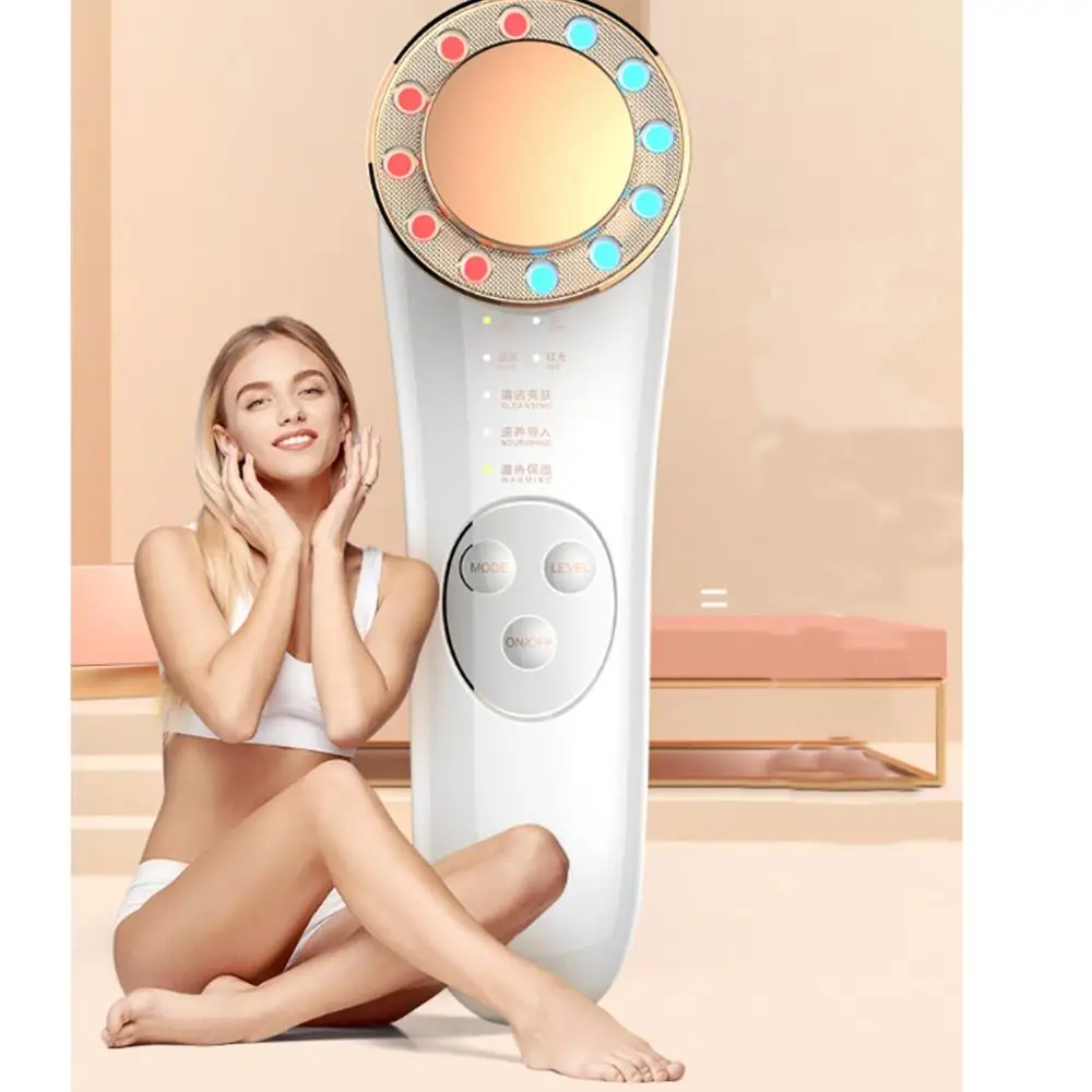 Радиочастотный СВЕТОДИОДНЫЙ Прибор 8 в 1 для омоложения кожи лица радиочастотный