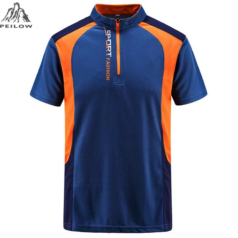 Peilow Большие размеры L~ 7XL, 8XL брендовая одежда Для мужчин Мужские Поло рубашка Для мужчин быстросохнущие спортивные Мужские Поло рубашка короткий рукав дышащая Мужские Поло рубашка