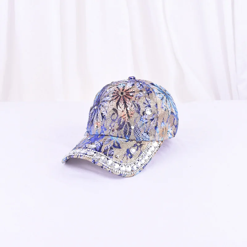 New Handmade Pearl Women Baseball Cap Spring Summer Ladies Elegant Leaf Diamond Sun Hat Fashion Luxury Travel Children Cap